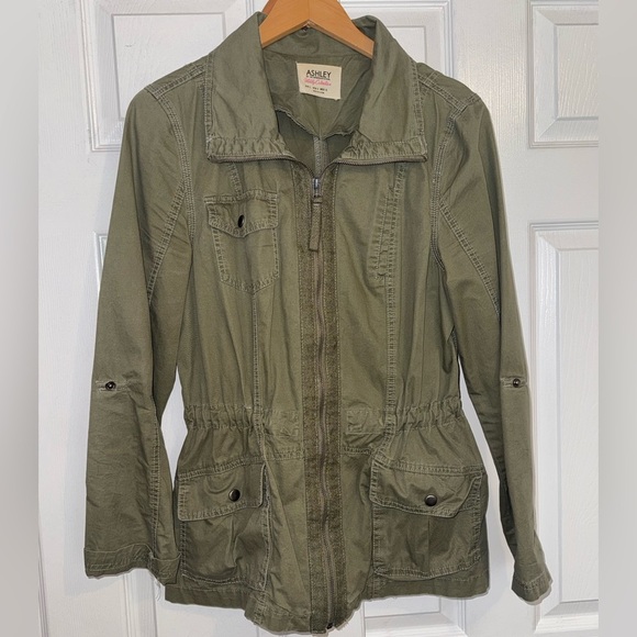 Ashley By 26 International Jackets & Blazers - Ashley Utility Collection Cotton Anorak Jacket (Olive Green)